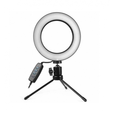Aro Led Sate 10'' A-MK03 con Soporte + Tripode de 2.1mts. Al mejor precio en Paraguay.