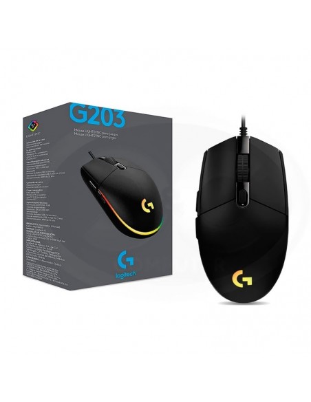 Mouse Gamer Logitech G203 Lightsync negro al mejor precio en Paraguay