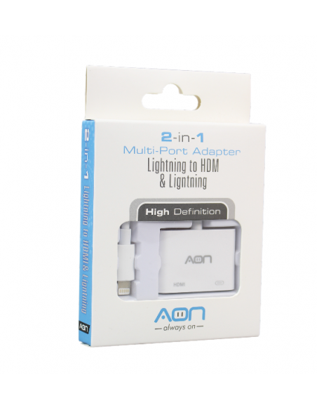 Adaptador AON Lightning a HDMI hembra y Lightning