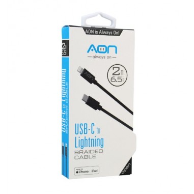 Cable AON USB-C a Lightning MFI 2m Blanco. El Mejor precio del País.