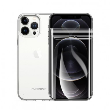 Combo Case Puregear Slim Shell iPhone 13 Pro Max Clear + Lámina Perfekut Clear