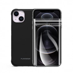 Combo Case Puregear Dualtek iPhone 14 Black + Lámina Perfekut Clear
