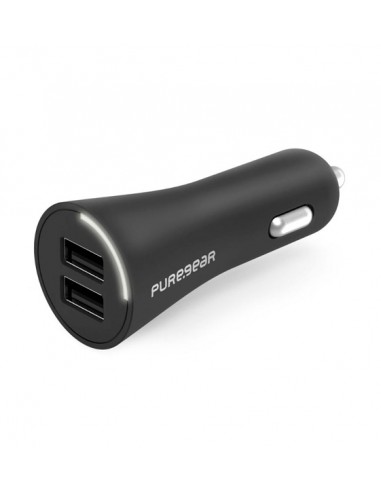 Pure Gear Car Charger 24W Dual USB A BLK