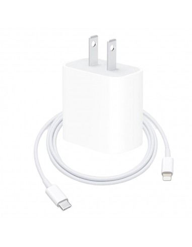 Combo Adaptador de corriente Apple USB-C 20 W + Cable Apple USB-C A  Lightning 1m. Tienda oficial en Paraguay