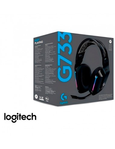 Logitech - Auriculares inalámbricos G733 Lightspeed para juegos, con  diadema de suspensión, Lightsync RGB, tecnología de micrófono Blue VO!CE y