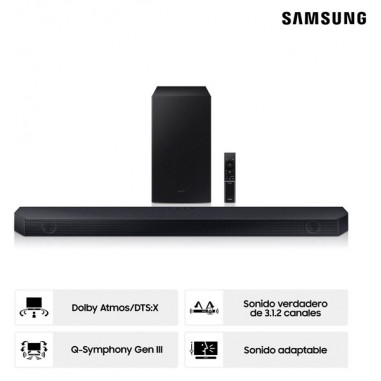 Barra De Sonido Samsung 3.1.2 CH Q600C. Al mejor precio en el Paraguay