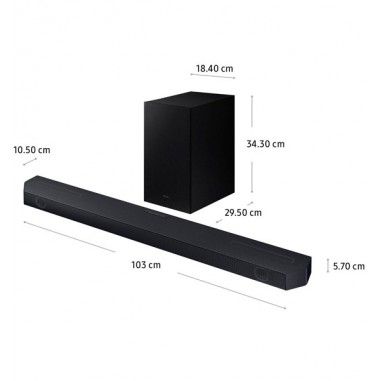 Barra De Sonido Samsung 3.1.2 CH Q600C. Al mejor precio en el Paraguay