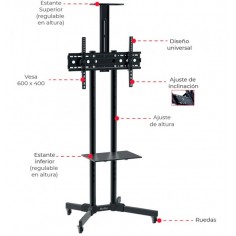 Soporte TV De Pie Kolke 30´ - 70´ 40Kg. Al mejor precio en el Paraguay 2