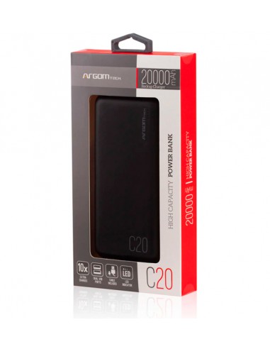 Cargador Portátil Argon C20 20000MAH BLK