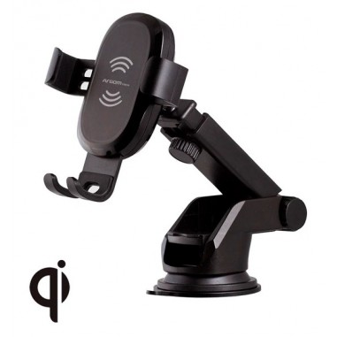 Soporte P/Auto Argon C/Cargador Inalámbrico 15W QI. Al mejor precio en el Paraguay