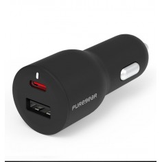 Cargador Puregear De Auto 42W DUAL BLK USBA-USBC. Al mejor precio en el Paraguay