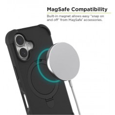 Case iPhone 16 Plus KIK Dualtek Magsafe BLK. Al mejor precio en el Paraguay 2