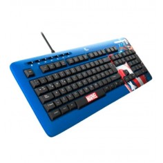 Teclado Xtech XTK-M401CA Capitán América USB - Azul. Al mejor precio en el Paraguay 2