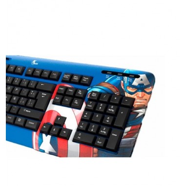 Teclado Xtech XTK-M401CA Capitán América USB - Azul. Al mejor precio en el Paraguay