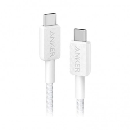 Cable Anker USB-C A USB-C 1M Trenzado White