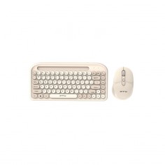 Kit FTX FTXGK01 – Teclado + Mouse Inalámbricos, Dual Mode (Bluetooth 5.0 + 2.4GHz) - Dorado