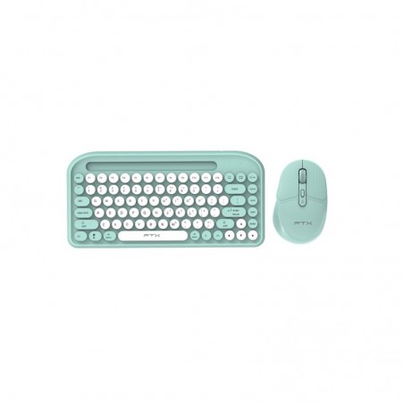 Kit FTX FTXGK01 – Teclado + Mouse Inalámbricos, Dual Mode (Bluetooth 5.0 + 2.4GHz) - Verde