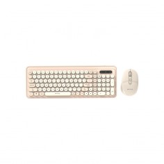 Kit FTX FTXGK02 – Teclado + Mouse Inalámbricos, Dual Mode (Bluetooth 5.0 + 2.4GHz), Español - Dorado