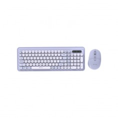 Kit FTX FTXGK02 – Teclado + Mouse Inalámbricos, Dual Mode (Bluetooth 5.0 + 2.4GHz), Español - Lila