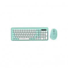 Kit FTX FTXGK02 – Teclado + Mouse Inalámbricos, Dual Mode (Bluetooth 5.0 + 2.4GHz), Español - Verde