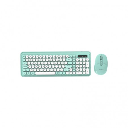 Kit FTX FTXGK02 – Teclado + Mouse Inalámbricos, Dual Mode (Bluetooth 5.0 + 2.4GHz), Español - Verde
