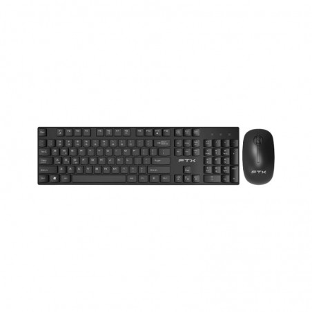 Kit Inalámbrico FTX FTXGK600 – Teclado + Mouse Wireless, Diseño Compacto y Eficiente – Negro