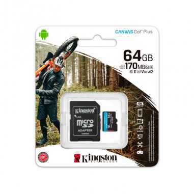 Memoria Micro SD Kingston Canvas Go Plus 64GB