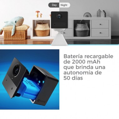 Cámara de Seguridad EZVIZ CB2 WiFi con Batería – Full HD 1080p – Color Negro