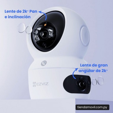 Cámara de Seguridad EZVIZ H7C Dual Cam WiFi – Interior 2K Panorámica