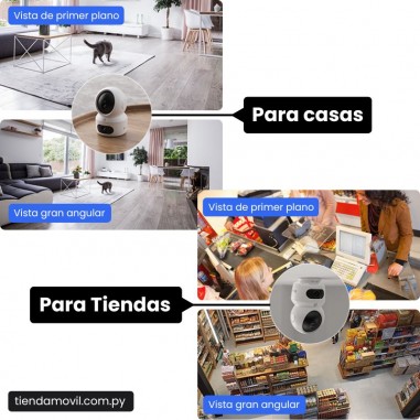 Cámara de Seguridad EZVIZ H7C Dual Cam WiFi – Interior 2K Panorámica