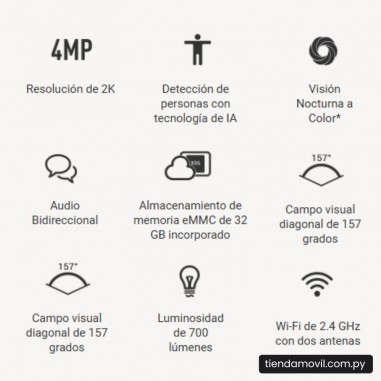 Cámara de Seguridad EZVIZ LC3 WiFi Exterior con Luz Integrada – 2K (4MP)