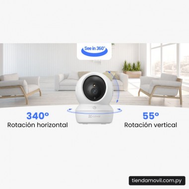Cámara de Seguridad EZVIZ H6C 4MP WiFi para Interior 360° FHD