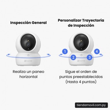Cámara de Seguridad EZVIZ H6C 4MP WiFi para Interior 360° FHD