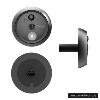Timbre Inalámbrico Ezviz HP4 con Mirilla – Cámara 2MP, Pantalla Interior y Visión Nocturna