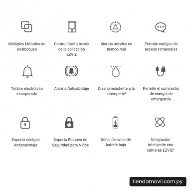 Cerradura Inteligente EZVIZ DL05 con Huella Dactilar – WiFi & Bluetooth