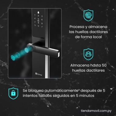 Cerradura Inteligente EZVIZ DL05 con Huella Dactilar – WiFi & Bluetooth