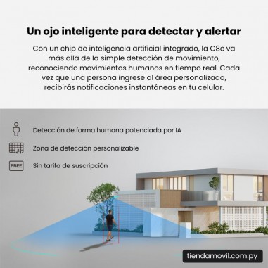 Cámara de Seguridad EZVIZ C8C Panorámica para Exterior – Full HD 2MP