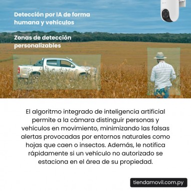 Cámara de Seguridad EZVIZ H8C 4G Exterior – 3MP – Movimiento Pan & Tilt
