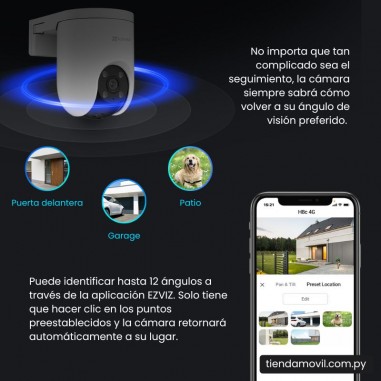 Cámara de Seguridad EZVIZ H8C 4G Exterior – 3MP – Movimiento Pan & Tilt
