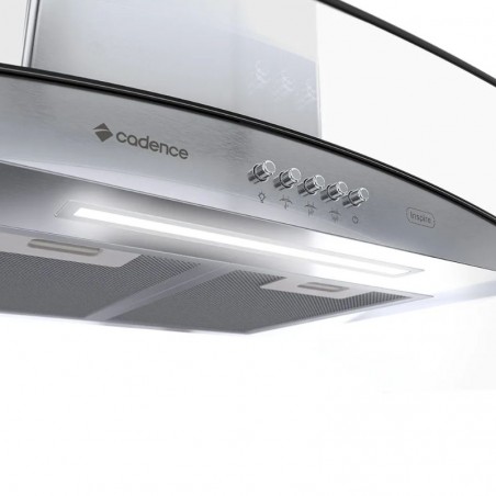 Campana Extractor y Purificador Cadence Inspire de Cristal Curvo 90CM