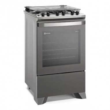 Cocina a Gas Electrolux 4 Hornallas 1 Horno 79L Gris