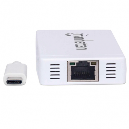 Hub USB Manhattan 3.0 + Red LAN – 3 Puertos