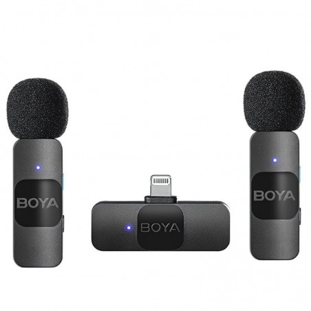 Micrófono Boya Wireless Ligthtning (2TX+1RX)