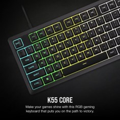 Teclado Gamer Corsair K55 Core RGB USB - Negro 2