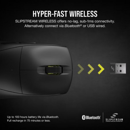 Mouse Gamer Corsair M75 Air Bluetooth - Negro
