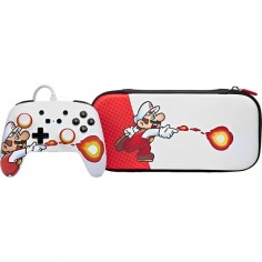Control PowerA Nintendo Switch + Estuche Super Mario Fireball