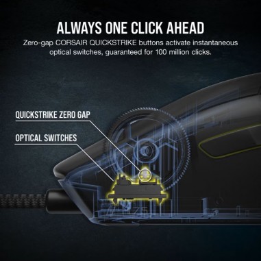 Mouse Gamer Corsair M75 RGB USB - Negro