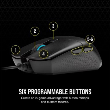Mouse Gamer Corsair Katar Pro RGB USB - Negro