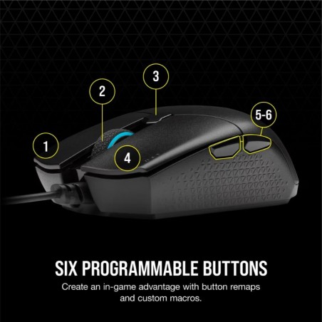 Mouse Gamer Corsair Katar Pro RGB USB - Negro