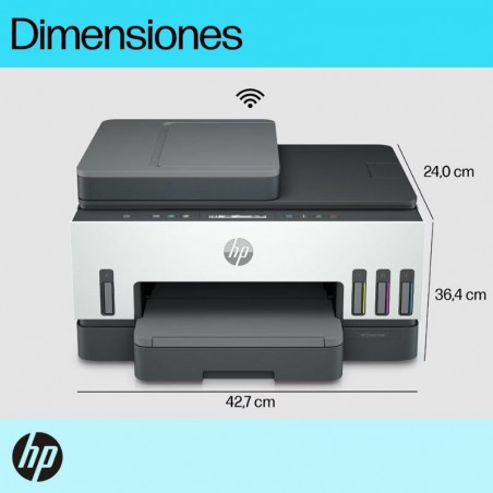 Impresora HP Smart Tank 750 Wifi 3 en 1 - Multifuncion, ADF, Doble Cara